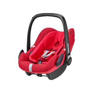 Maxi-Cosi Pebble Plus i-Size Babyschale, Gruppe 0+ Autositz für Babys, inkl. Sitzverkleinerer, nutzbar ab der Geburt bis ca. 12 Monate (0-13 kg / 45-75 cm), Viviad Red, Rot
