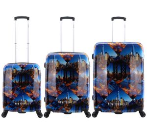 Saxoline Luggage New York mit praktischem TSA-Zahlenschloss Bunt One Size