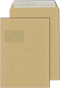 Versandtasche mit Fenster 250 St., haftklebend DIN C4