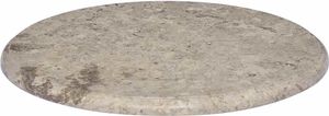 vidaXL Tischplatte Grau Ø50x2,5 cm Marmor