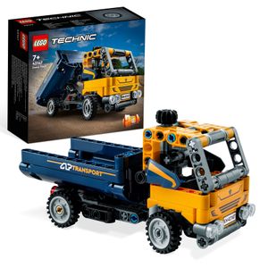 LEGO 42147 Technic Kipplaster Spielzeug, 2in1-Set mit Konstruktions-Modell und Bagger-Spielzeug, technisches Geschenk für Jungen und Mädchen ab 7 Jahre