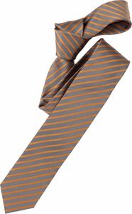 Venti Krawatte Hellbraun Gestreift 100% Seide 6,5cm Breit Schmale Form Fleckenabweisend Venti Krawatte Hellbraun Gestreift 100% Seide 6,5cm Breit Schmale Form Fleckenabweisend