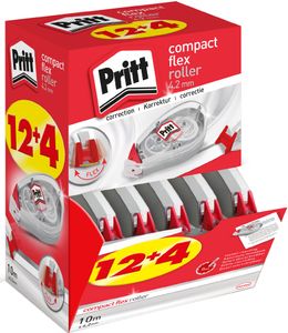 Pritt Korrekturroller Compact Flex 4,2 mm x 10 m 16 Stück im Kartondisplay