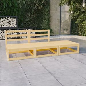 3-tlg. Garten-Lounge-Set Kiefer Massivholz , Gartenmöbel-Sets Design 2024