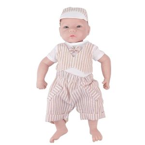 Silikon Reborn Babypuppen, realistische bemalte Merkmale, lebensechtes Neugeborenen-Design, 46cm(18,11 Zoll)Junge