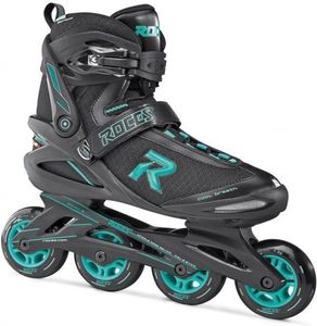 Roces Icon Inline Skates Softboot Damen 80 mm 82A schwarz/aqua Größe 37