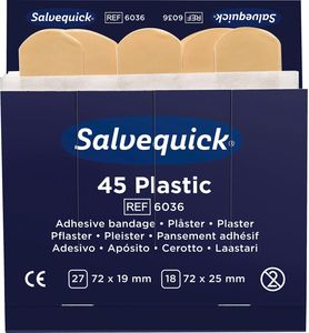 Salvequick Pflasterstrips wasserfest REF6036 (45 Stk. 6 x 10 Pkg. )