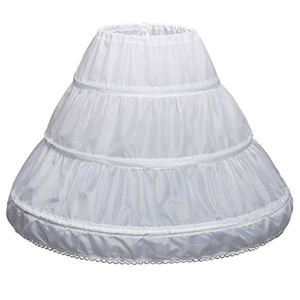 Mädchen Unterrock Spitzenbesatz Blume Elastic Petticoat für Kinder, Weiß, Einheitsgröße