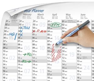 STAEDTLER Jahresplaner 2025 Lumocolor trocken abwischbar