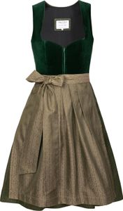 Edelnice Midi Dirndl Livia Samt Grün 42