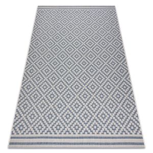 Teppich FLAT 48357/951 SISAL - Quadrate Grau 140x200 cm