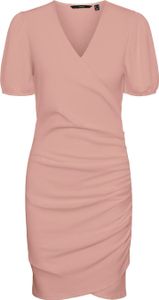 VERO MODA Blusen Kleid Midi Kurzarm Tunika Dress Knielang Gerippt VMELISA Größe: S