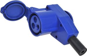 CEE-Winkelkupplung + Schuko Steckdose 16 Ampere IP44