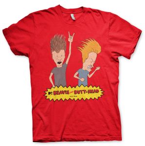 Beavis and Butt-Head Headbanging T-Shirt - X-Large - Red