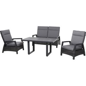 Siena Garden Lounge Set TARANTO, Aluminium / Polyrattan / Keramik / 100 % Polypropylen