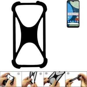 K-S-Trade Handy-Hülle Schutz-Hülle kompatibel mit Fairphone 4 Silikon Bumper TPU Softcase  Smartphone Stoßschutz, schwarz