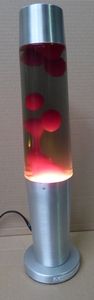Lava Lampe Zylinderform rot violett Höhe: -#7378