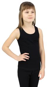 TupTam Mädchen Baumwolle Unterhemd 5er Pack Tank Top Ärmellos Kinder, Farbe: Schwarz, Größe: 146-152