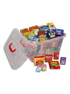 Chr. Tanner Spielwaren Big value Box mit 45 Markenminiaturen Spiellebensmittel Kaufladen Lebensmittel spielzeugknaller