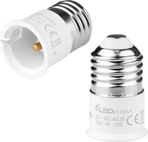 Lampenfassung E27 auf B22 Adapter für gängige Leuchtmittel