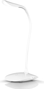 Brandson LED Schreibtischlampe dimmbar, Tischlampe, Tischleuchte, Leselampe, 3 Helligkeitstufen, warmweiß, stromsparend, USB oder Batteriebetrieb, Weiß