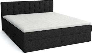 MEBLITO skriňová pružina na manželskú posteľ Merano posteľné boxy matrac H3 200x200 cm čierna (Lux 23)