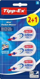 Tipp-Ex Korrekturroller Mini Pocket Mouse 5mm x 6 m 3 Stück