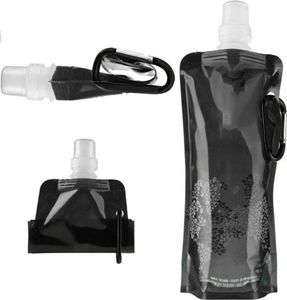 Faltbare Trinkflasche, Farbe:Schwarz