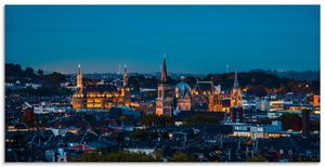 ARTland Glasbild Aachen Skyline II Größe: 100x50 cm