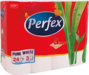 Perfex Plus toaletní papír, 3 vrstvy - 24 ks