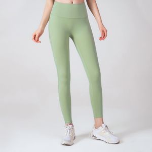 Leap Yoga-Hose mit hoher Taille, Bauchkontrolle, Workout, Lauf-Yoga-Leggings für Frauen – für Laufen, Radfahren, Yoga-Workout - Hellgrün||M