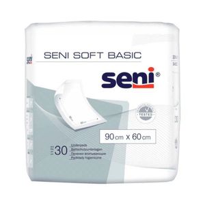 Seni Soft Basic Bettschutzunterlage, 90 x 60 cm - 30 Stück | Packung (30 Stück)