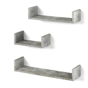 Vicco Wandregal , 60 x 10 cm 3er Set, Beton