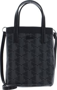 LACOSTE Schultertasche Abendtasche Zel Shopping Bag Monogram Noir Gris schwarz LACOSTE Schultertasche Abendtasche Zel Shopping Bag Monogram Noir Gris schwarz