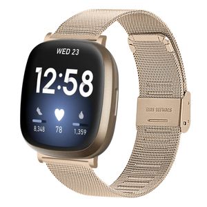 INF Edelstahl-Uhrenarmband Metallarmband für Fitbit Versa 3 Gold