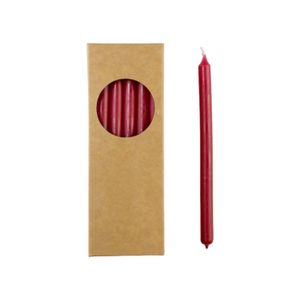 Rustik Lys – Lange, dünne Bleistiftkerzen „Finn“ (20er-Set, 1,2 x 17,5 cm) – Rot