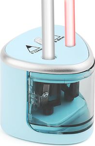 Elektrischer Anspitzer für Stifte von 6-8mm und 9-12mm Spitzer mit Doppelloch Bleistiftspitzer für Schulen Haushalte Büros und Klassenzimmer