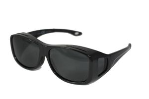 Polarisierte Überzieh Sonnenbrille Überziehbrille Überbrille Fit Over BM5005 farbe SCHWARZ