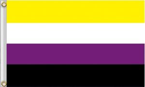 Flaga Tęczowa Lgbt Duża 90X150Cm Niebinarność F1