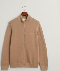 Baumwolle PIQUE ZIP CARDIGAN 248 DARK KHAKI Größe L Baumwolle PIQUE ZIP CARDIGAN 248 DARK KHAKI Größe L