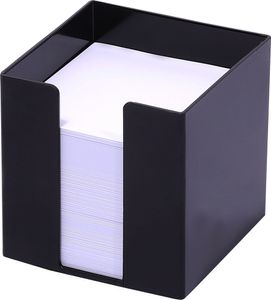 Metzger & Mendle Zettelbox schwarz, 10x10x10cm, 800 Blatt weiß