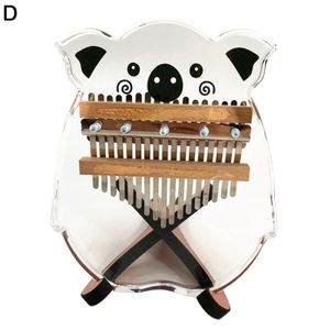 Kalimba Tierform Akustikinstrument Acryl 17 Tasten Mini Daumen Finger Klavier für Starter-D