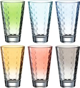 LEONARDO Set Longdrinkbecher Pastell sortiert Optic 6er Set