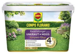COMPO FLORANID® Rasendünger gegen Unkraut + Moos Komplettpflege - 6 kg für 200 m²