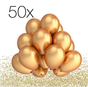 50x Luftballons Ballons Luftballon für Luft und Helium gold metallic