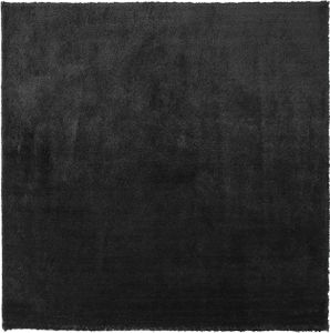 BELIANI Teppich Schwarz 200 x 200 cm Shaggy mit Kuschelfaktor Getuftet in quadratischer Form Klassisch