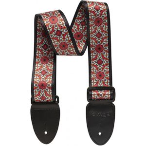 Stagg STE MANDALA RED, terylénový gitarový popruh, vzor mandala, červený Stagg STE MANDALA RED, terylénový gitarový popruh, vzor mandala, červený