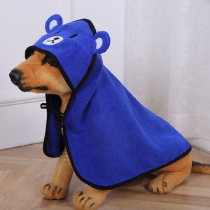 Hundebademantel 55 cm l blaues Bär