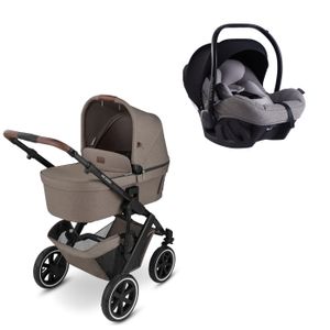 ABC Design Salsa 4 Air 3in1 Set (G2) 2023 mit Babyschale Avionaut Pixel Pro, Farbe Kinderwagen:Nature, Farbe Kindersitz:Grey