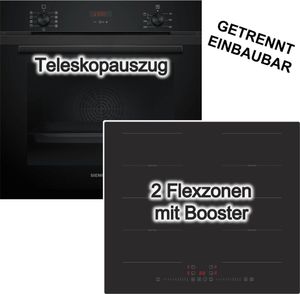 Herdset Siemens Backofen Hydrolyse + PKM Induktionskochfeld rahmenlos autark 60cm